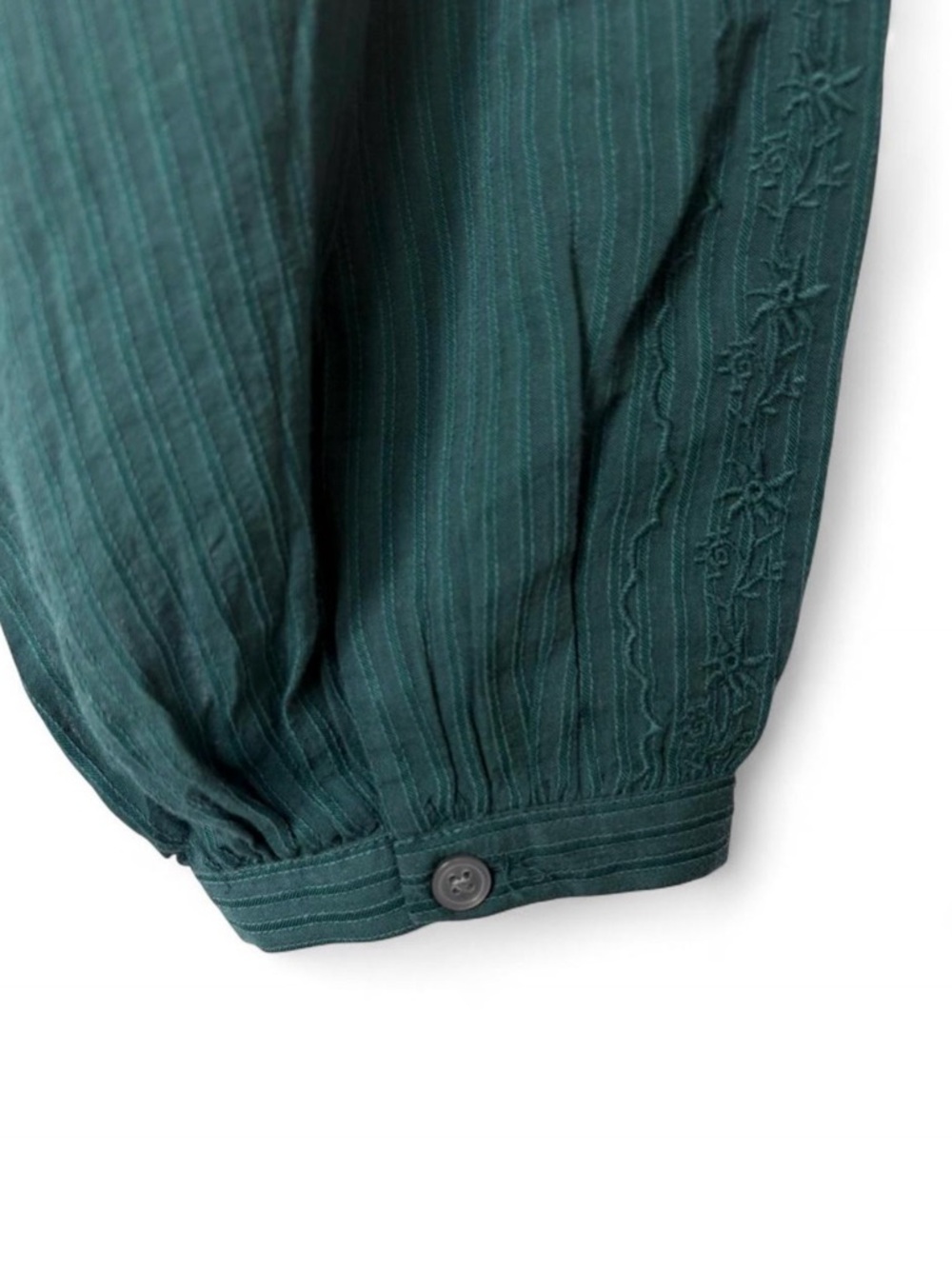 NWT LOFT Long Sleeve Striped Lace Embroidered Top Large Relaxed Lightweight - Picture 8 of 9